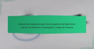 Conduta dos Jogadores para Novos Jogadores de Badminton: Espiritu de Desporto, Penalizações, Código de Conduta