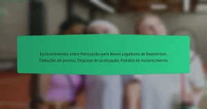 Esclarecimentos sobre Pontuação para Novos Jogadores de Badminton: Deduções de pontos, Disputas de pontuação, Pedidos de esclarecimento