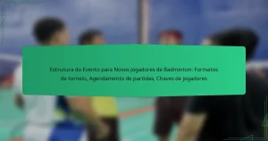 Estrutura do Evento para Novos Jogadores de Badminton: Formatos de torneio, Agendamento de partidas, Chaves de jogadores