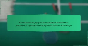 Procedimentos de Jogo para Novos Jogadores de Badminton: Aquecimento, Apresentações dos Jogadores, Anúncios de Pontuação