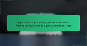 Regras de Duplas para Novos Jogadores de Badminton: Áreas do campo, Rotação de jogadores, Regras de serviço